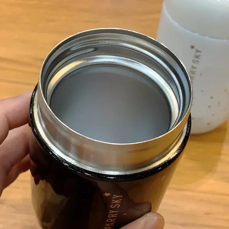 Starbucks-stil Termosflaska - Stjärnklar Himmel Mini 200ML Liten Kapacitet Läckagesäker Kaffemugg 304 Rostfritt Stål Vakuumflaska