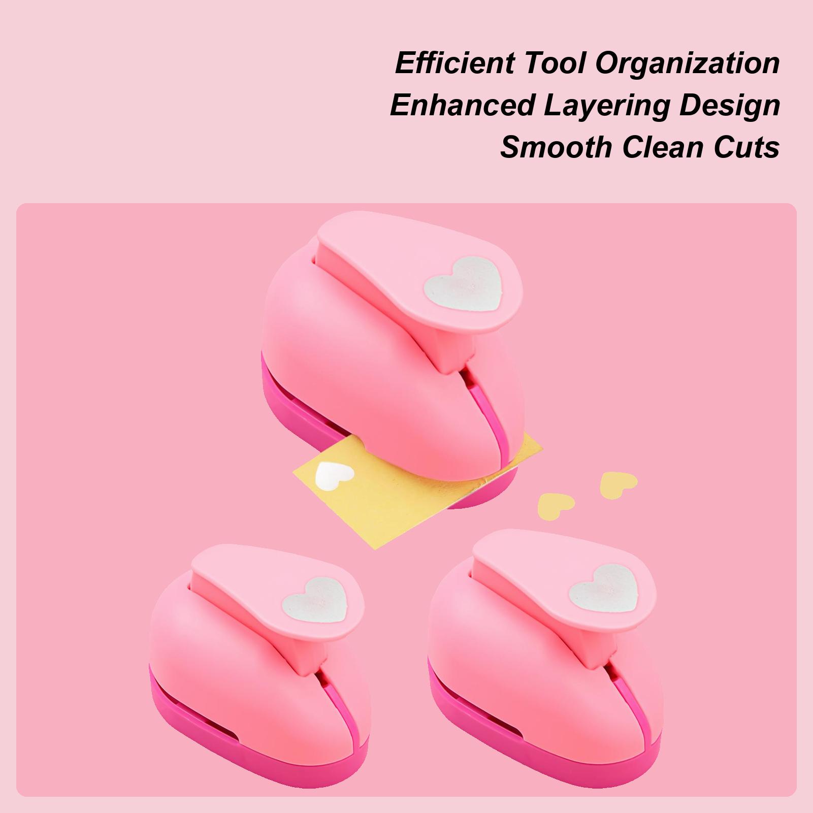 3pcs Heart Punch DIY Embossing Punches Scrapbooking Machine Paper Cutting Hole Punch Heart Cutter Handmade tool China Mainland