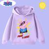 new children's clothing Children's hooded sweatshirt with Peppa Pig cartoon print - Boys' sports shirt for girls, casual top