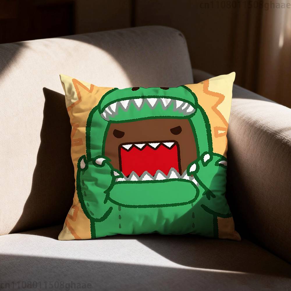 Cute Funny Domo Cartoon  Pillow Cover Living Room Sofa Cushion Cover Bedroom Room Bed Pillow Cover Home Decoration