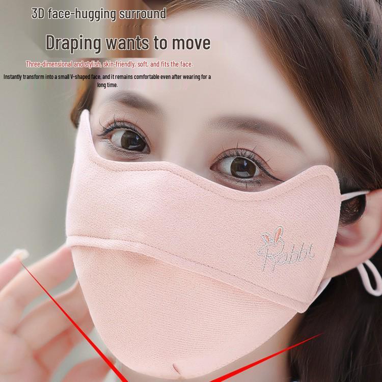 Prémiová dámská 3D maska z čisté bavlny na podzim/zimu: Pratelný, Teplý, Větruodolný, Chladuvzdorný, Proti kouři