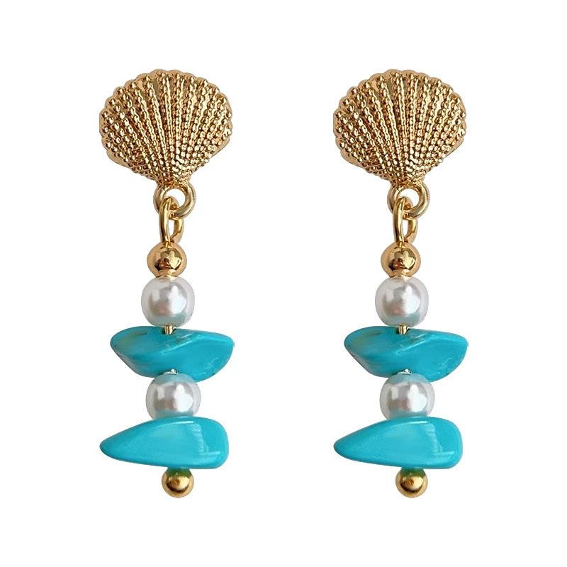 18K Gold Plated Clip-on Enamel Flower Earrings - Non-Pierced, High Color Retention
