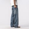 Spring Retro Straight Jeans Men's American Wide-leg Trousers
