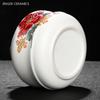 Exquisite Flower Patterns Ceramics Tea Caddy Portable Sealed Tea Leaf Containers Travel Tea Bag Storage Box Spice Organizer