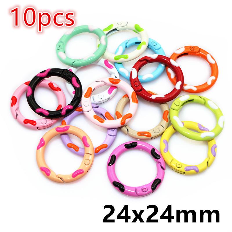 Colorful Mixed Alloy Split Jump Rings Lobster Clasp Eyelets Screw Pins Keychain Rings DIY Jewelry Making Accessories Supplies