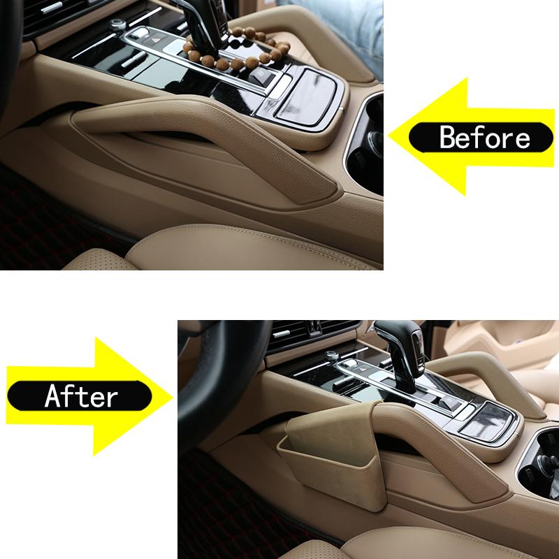 For Porsche Cayenne 2018- ABS Car Center Console Armrest Side Storage Box Container Organizer Tray Holder Auto Accessories