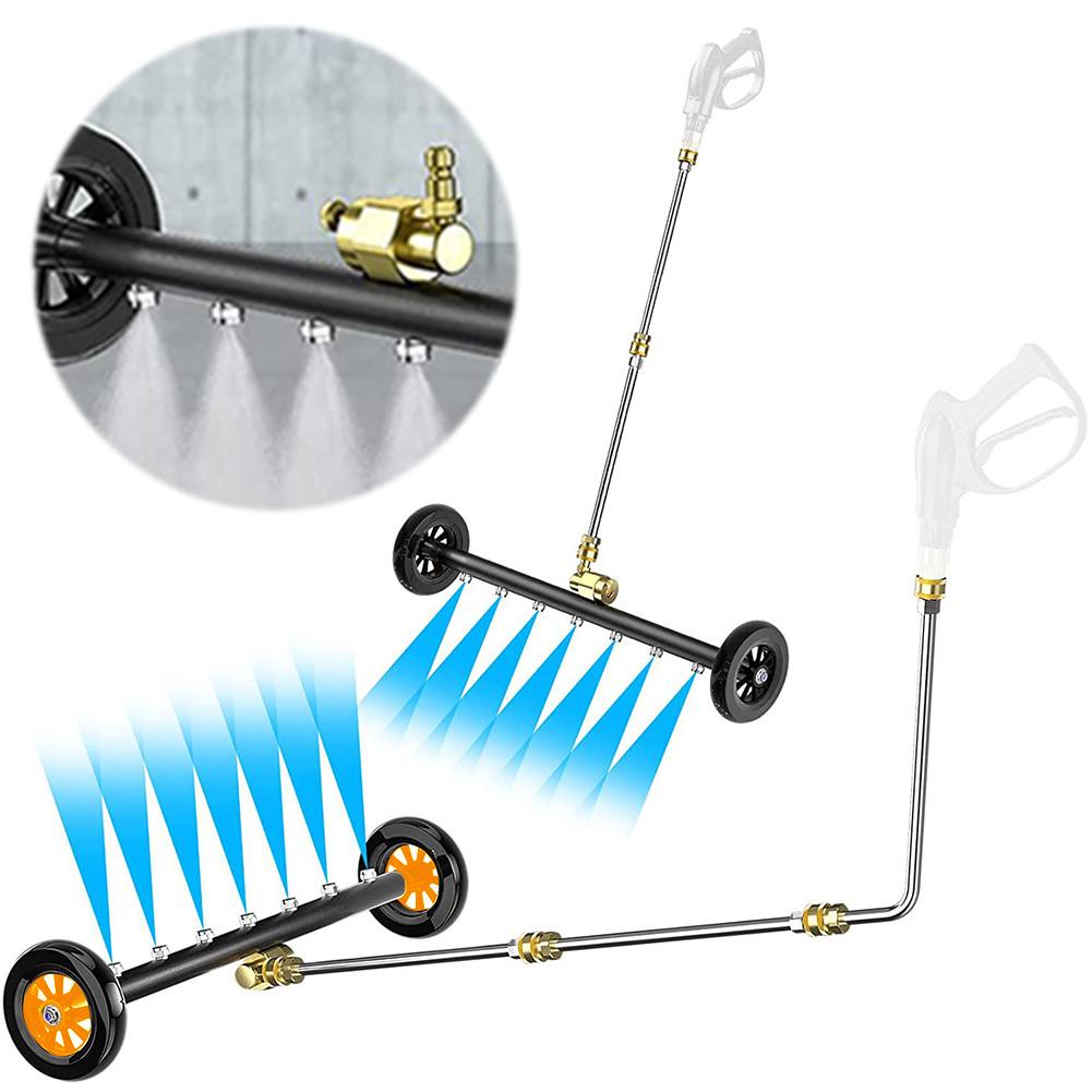 4000 PSI Car Chassis High Pressure Washer Floor Wash Water Broom 22 Inch Dual Function Undercarriage Surface Cleaner arancione