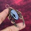 Shungite Gemstone Pendant Copper Wire Wrapped Designer Pendant Handmade Jewelry