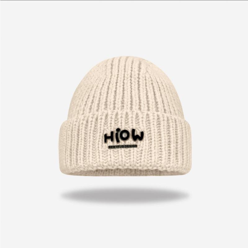 New Japanese High quality Wool Hat for Women In Autumn and Winter Ear Protection Warm Face  Small Knitted Cold Hat  Trendy Big Head Circumference