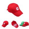 Quality Mario Baseball Cap Super Mario Bros Costume Hat For All Sizes**