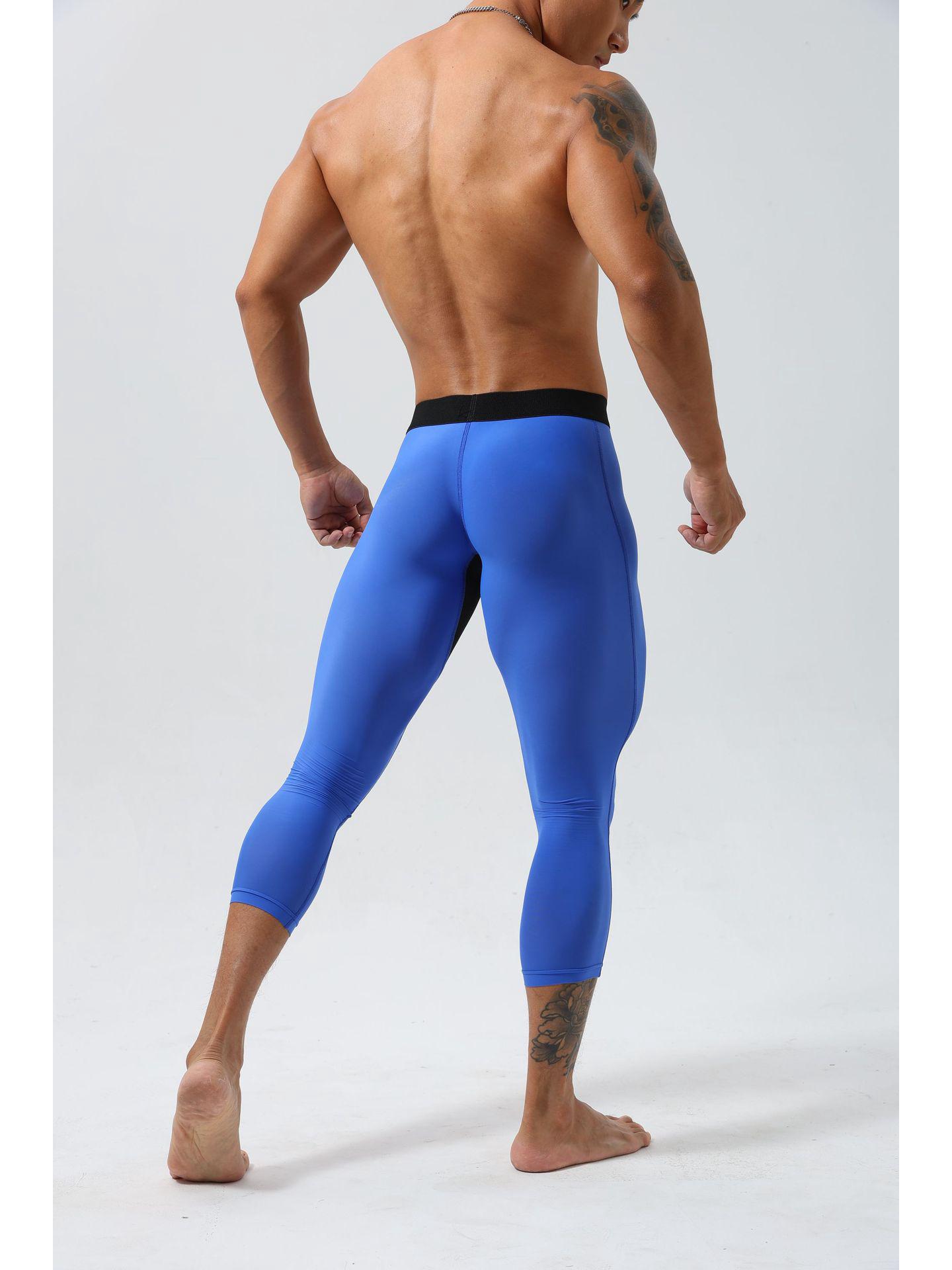 

GYMBULL Мужские высокоэластичные леггинсы для фитнеса длиной три четверти Large