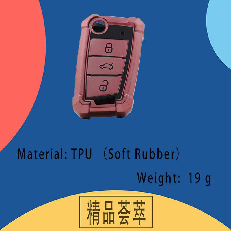 TPU Mecha Car Remote Key Cover Case Shell Key Fob for Golf 7 MK7 Tiguan MK2 SEAT Ateca Leon FR 2 Ibiza Skoda Octavia Protector Holder