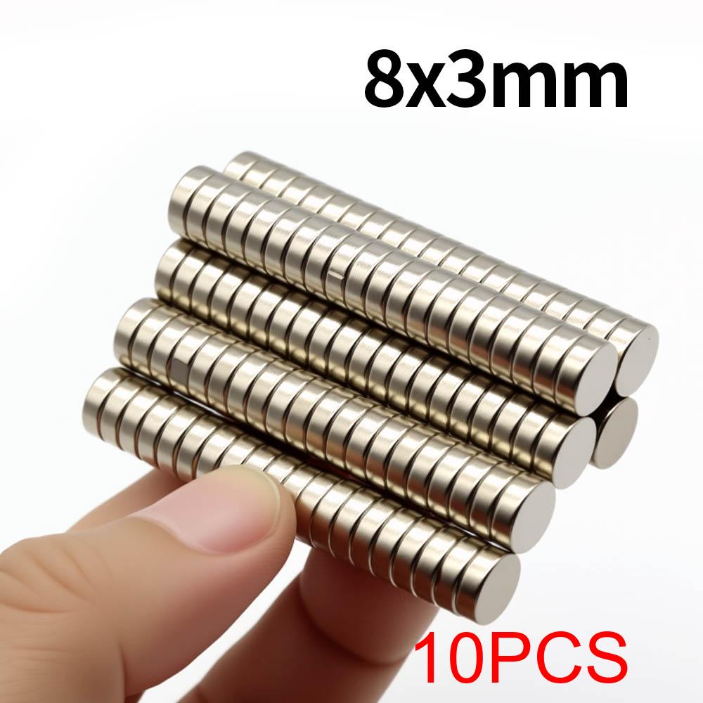 

8x3mm Super Strong Neodymium Magnet N35 NdfeB Permanent Magnetic imanes Round Powerful Magnets Refrigerator Magnet