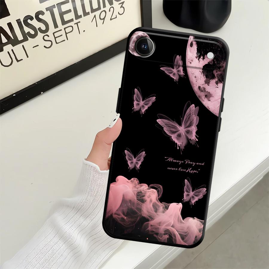 Case for Apple iPhone 17 Pro Max XR XS MAX 15 Pro 7 8 16 12 13 14 11 Air Funda Phone Cover Simple Butterfly