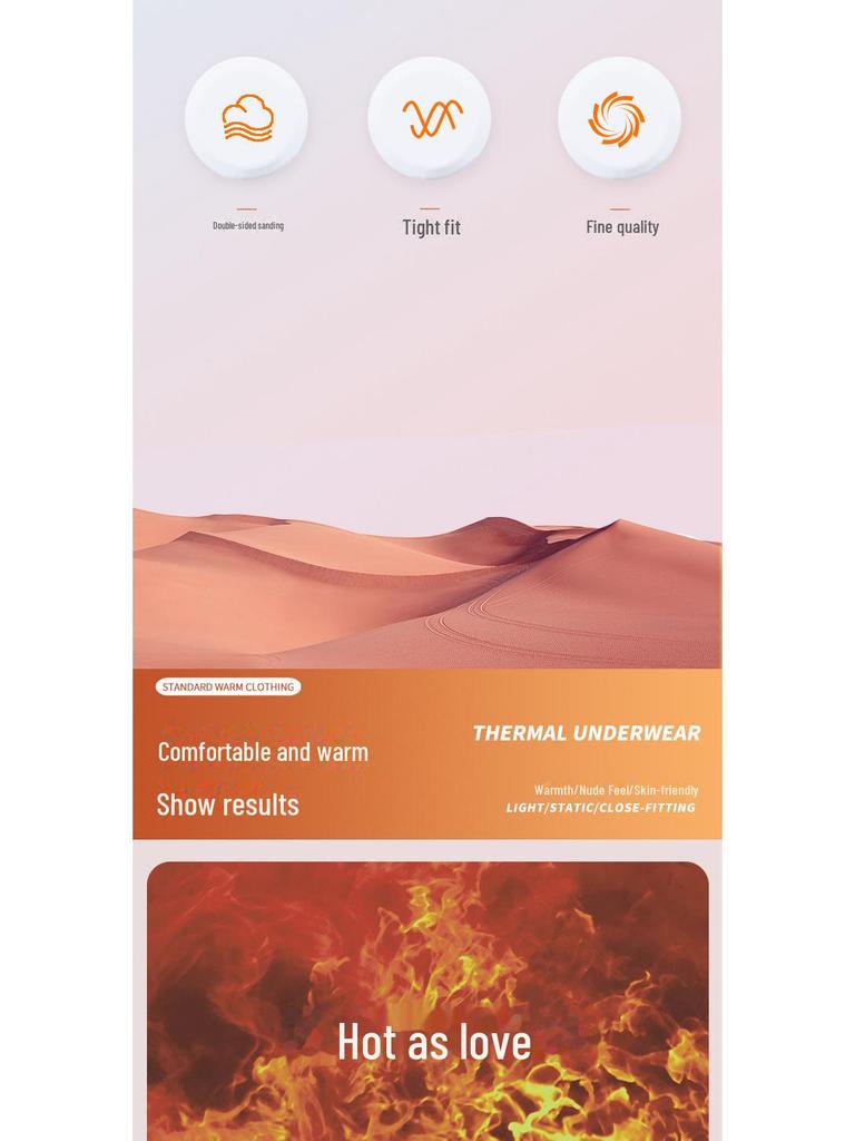 Men's Plush Thick Warm Wool Mulberry Silk Seamless Autumn/Winter Bottoming Pants