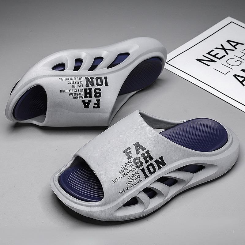 Mode Herren Hausschuhe Leicht Bequem Indoor Flip Flops Atmungsaktiv Hohle Strandsandalen EVA Weiche Sohle Männliche Pantoletten