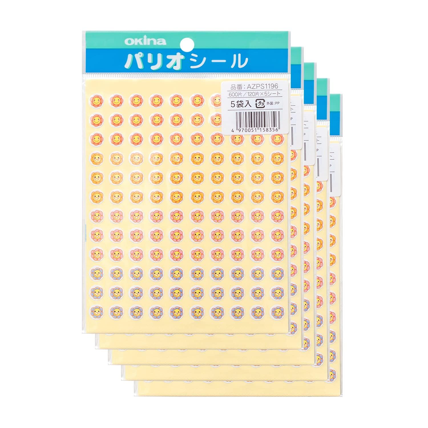 

Мини-наклейки Okina Hanamaru 1 упаковка наклеек x 5 x 5 наборов AZPS1196 PS1196, (120 листов)