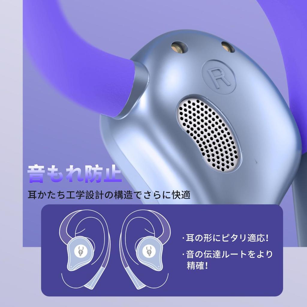 Okcsc Q12 Kabellose Ohrhörer, Bluetooth 5.4, Offenes Design, Geräuschunterdrückung, Über-dem-Ohr, Ultraleicht, 18 Stunden Akkulaufzeit, Siri-kompatibel, Kompatibel