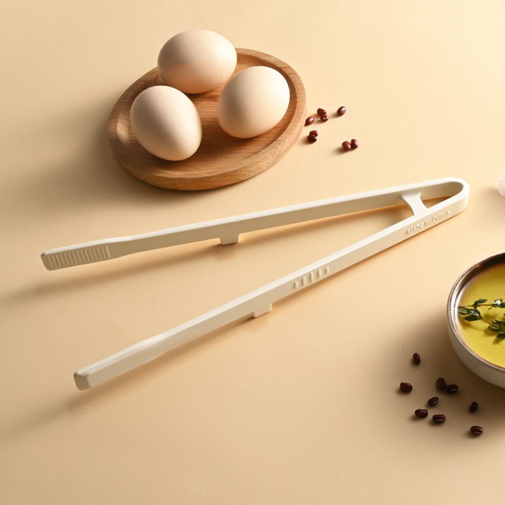 1PC Kitchen Anti-Heat Bread Tongs, High-Temperature Resistant One-Piece, Tripod Silicone Barbecue Tongs