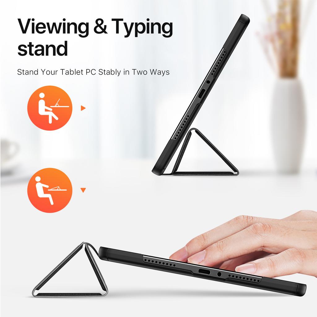 DUX DUCIS Domo Series for Xiaomi Redmi Pad Pro/Pad Pro 5G/Poco Pad 4G/Poco Pad 5G Leather Case Tri-Fold Stand with Pencil Holder