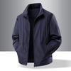 Giacca da uomo sportiva larga stile coreano casual tinta unita con tasche manica lunga cerniera cardigan top