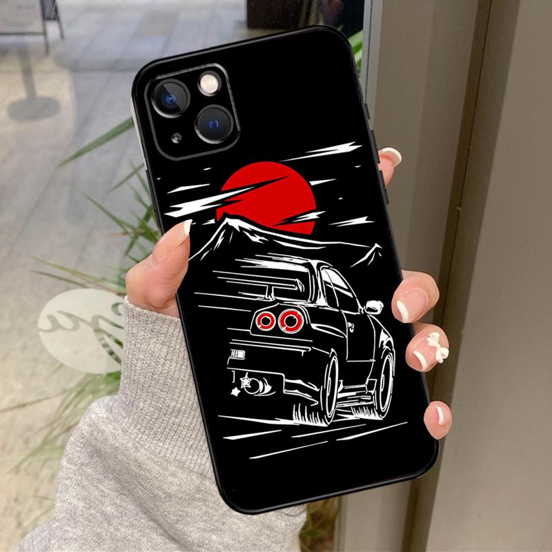 Japan JDM Sports Cars Male Men Case For iPhone 17 Pro Max 16 15 13 12 11 14 Pro Max Plus 13 12 Mini 16e 17 Air Back Cover