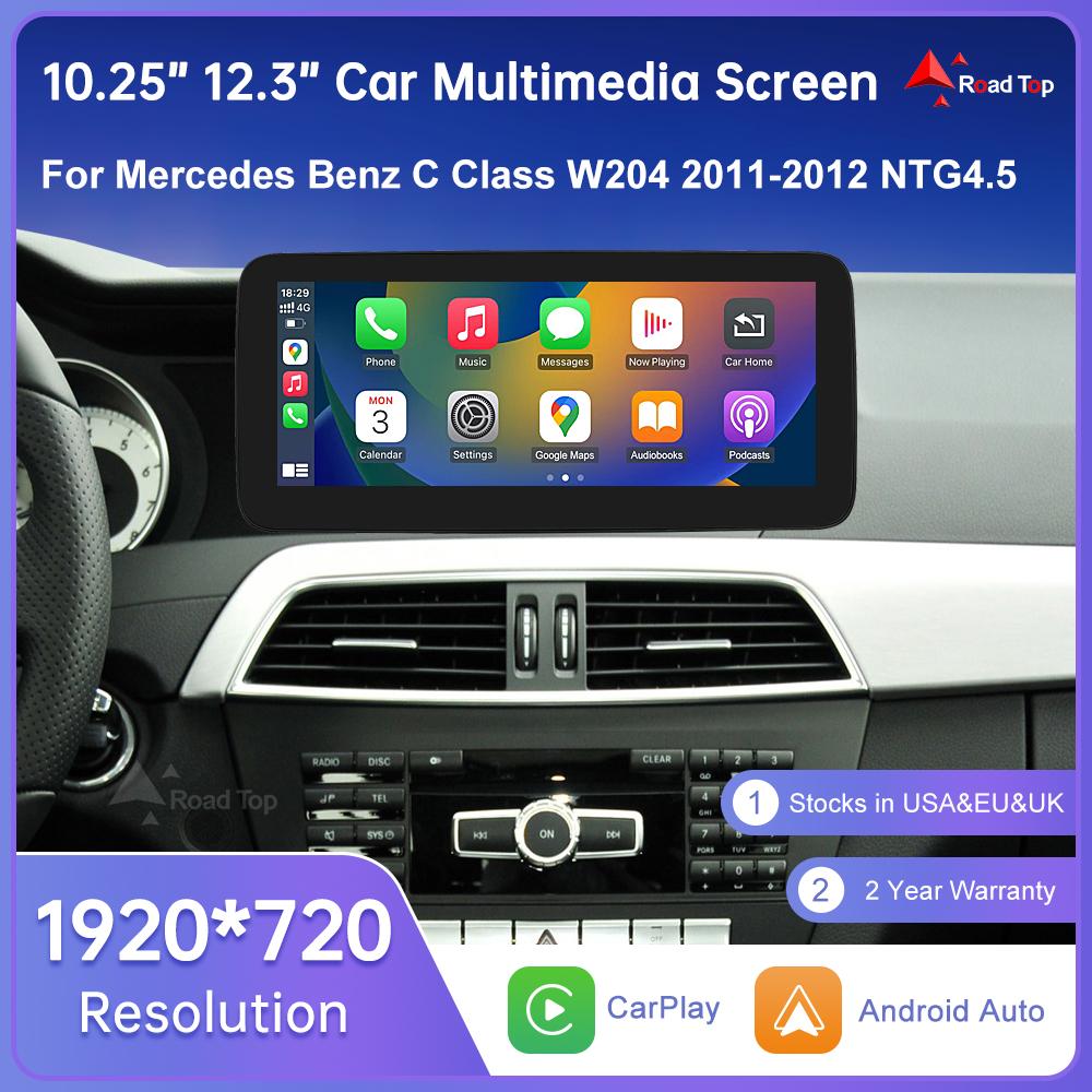 Linux Touch Screen for Mercedes Benz C Class W204 S204 2011-2012 Multimedia Wireless Carplay Android Auto Mirroring Player