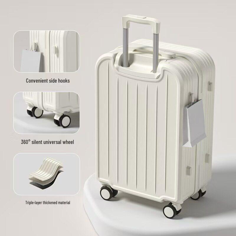 Stylish Women's Suitcase: Durable 20'' Pull-Handle, Large Capacity, Student-Friendly with Silent Wheels
