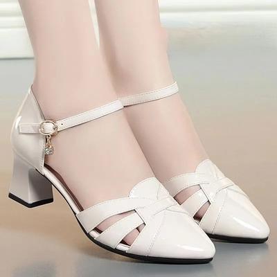 Mode doux beige boucle de haute qualité escarpins de haute qualité femmes décontracté noir confort chaussures de travail de bureau ab512