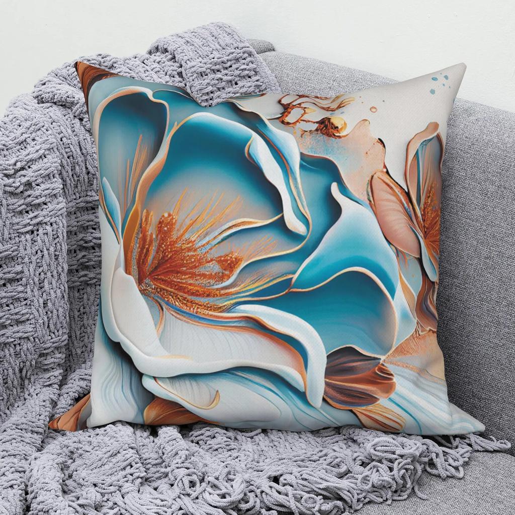 Modern Sofa Pillow Cover Living Home Decor Tropical Flower   Decorative Cushion  Throw
