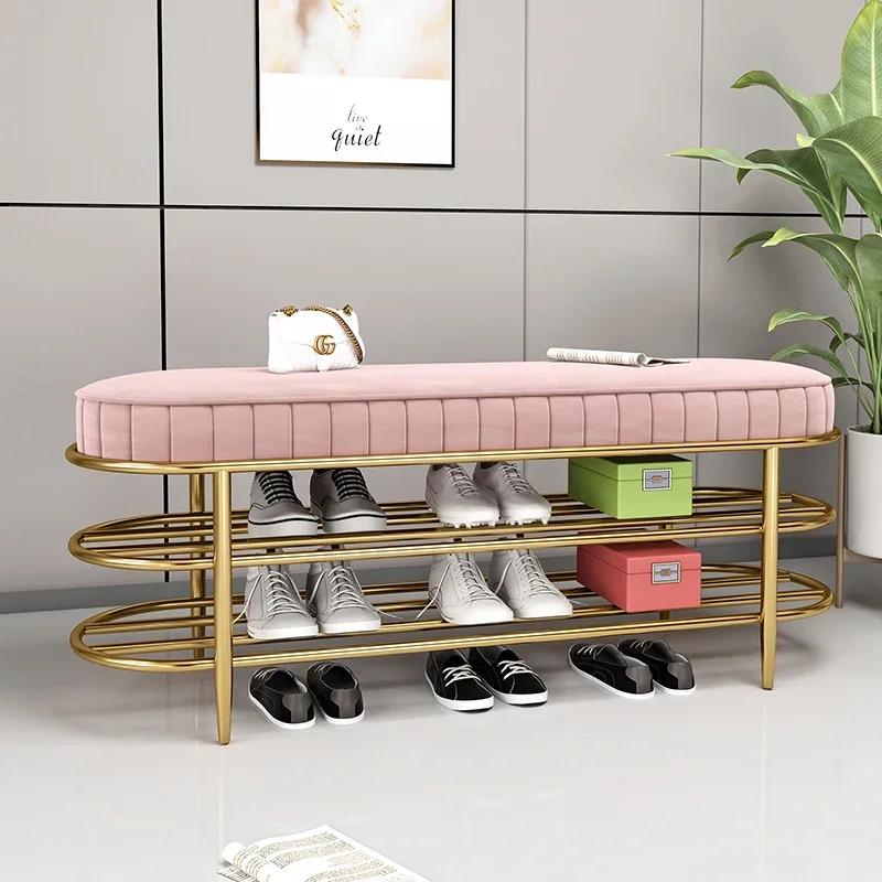 Shoe change stool home entrance door can sit-type wearing shoes stool shoe rack integrated simple and light luxury