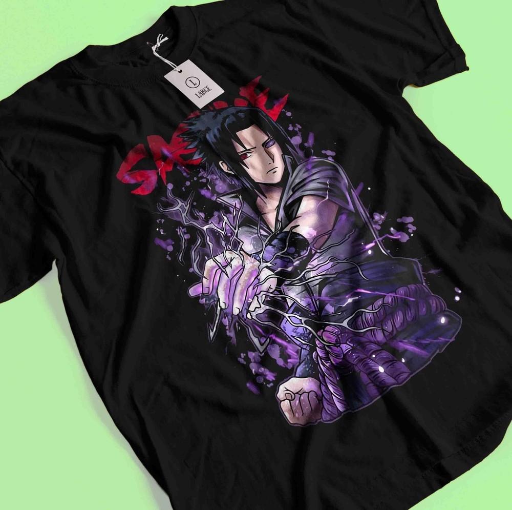 

Sasuke T-Shirt Naruto Tshirt Sakura Shirt Madara Kakashi Tee Itachi Orochimaru L