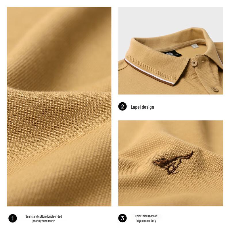Septwolves Men's Volcanic Rock Warm Long-Sleeve Polo Shirt