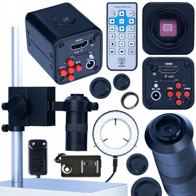 Rosfix Mikroskopická sada Norma Black Pro 4v1 – Kamera 1080P | Objektiv 100x | 56xLED osvětlení | Hliníková platforma