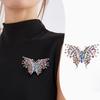 Modische Schmetterling bunte Zirkon Brosche, Anti-Exposition Nadel für Damen, Metallknopf zum Befestigen von Kleidung, Hochzeitsfeier Geschenk