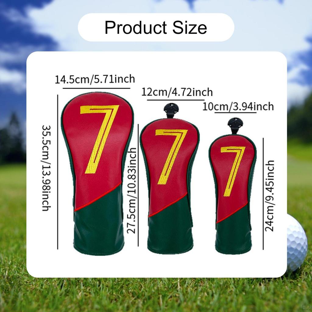 Golfschlägerhauben Schläger Schutz Einfach zu bedienen Robust Premium Stickerei Passend für die meisten PU