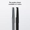 [LAMY] 2000 Metal Fountain Pen - Velvet Matte Finish, Stainless Steel Body - 14K Gold Nib (Partially Platinum-Plated) - Nib Size F, Silver,