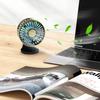 Ventilateur de voiture USB F210 à rotation multi-angle, double moteur, support de bureau pour pare-brise, refroidisseur automatique pour la maison et le bureau
