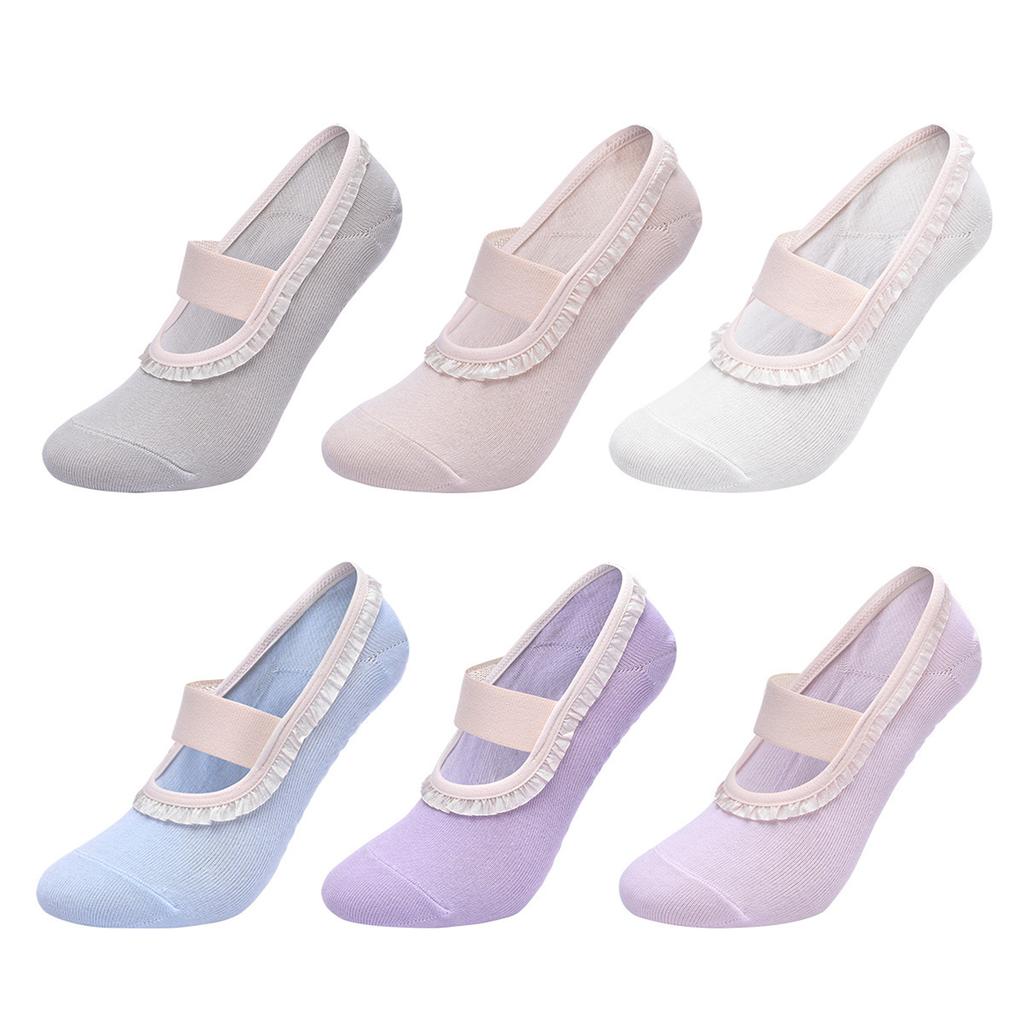 Fashion Cross Tied Yoga Socks Women Combed Cotton   Lace Dance Fitness Socks  Pilates Socks for Women