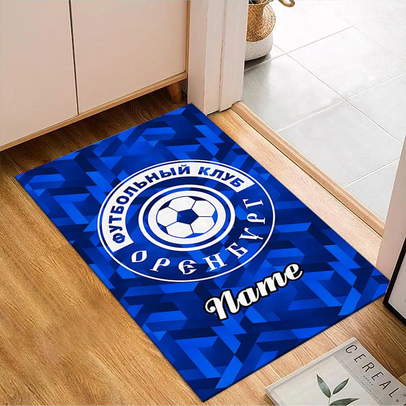 Custom Name FC Orenburg Emblem Rug Game Carpet, Floor Mat for Bedroom Living Room Entryway Rug, Home Decor Idea Gift for Christmas Birthday