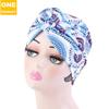 African Style Knotted Headscarf Hat, Printed Donut Ethnic Style Headhat Tjm-342