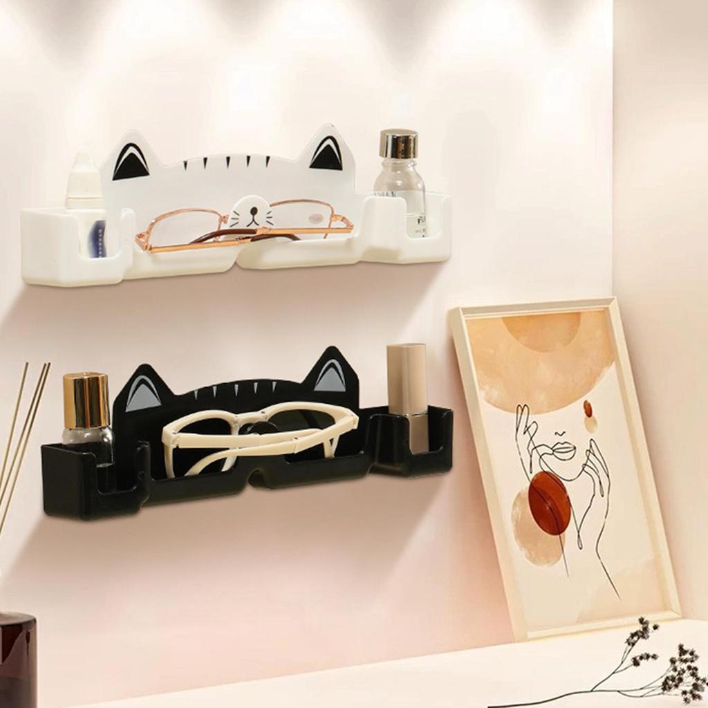 1pcs Glasses Holder Stand Wall Mounted Myopia Glasses Sunglasses Storage Rack Cute Cat Sun-Glasses Display Holder Decor Shelf