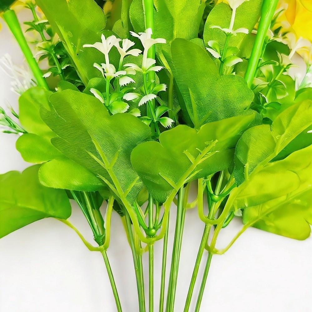 10 Heads Artificial Flower Bouquet Bridal Bouquets With Stem Simulation Hydrangea Floral Arrangement Pink Realistic Silk Flowers