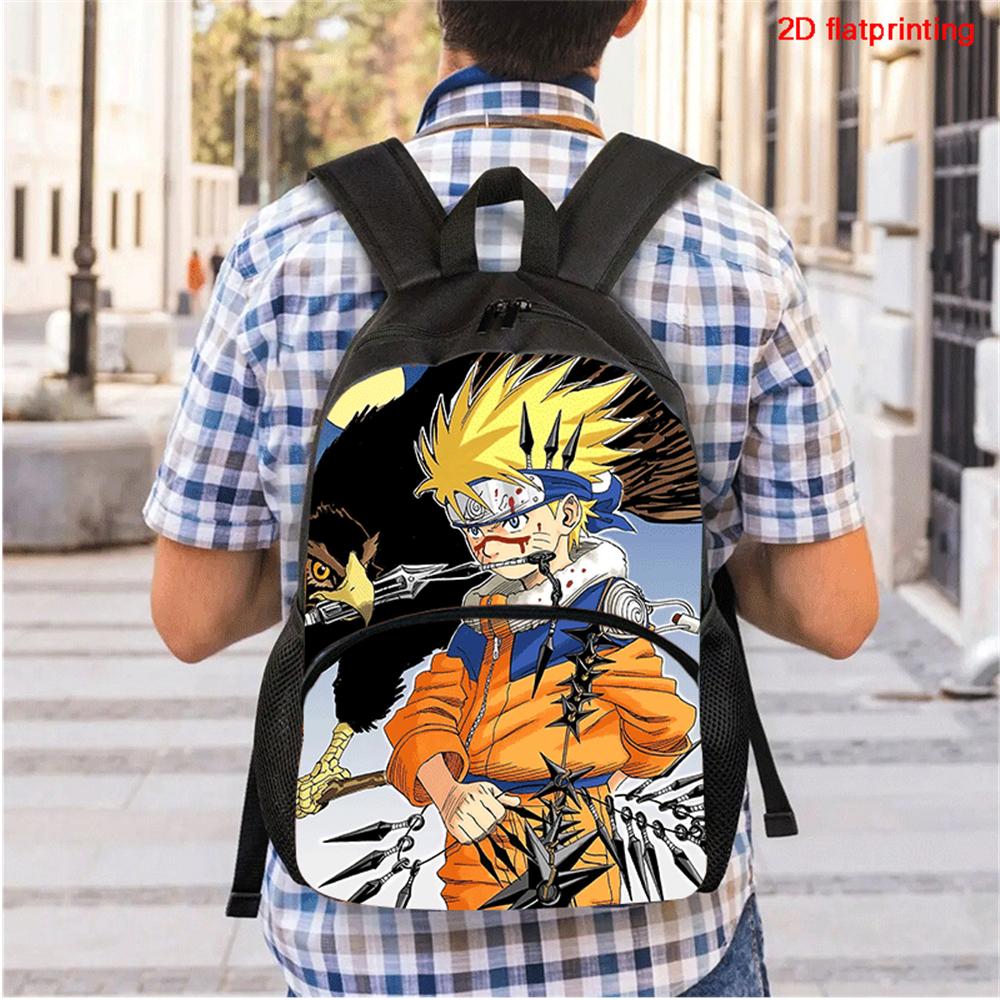 NARUTO Anime Kids Backpack Adjustable Shoulder Strap Front Pocket Lightweight Durable School Backpack For Boys Girls Age 6-10