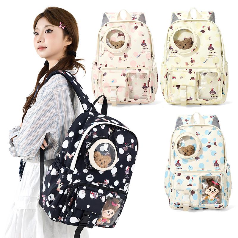 Printed Large Capacity Backpack Travel Cartoon Backpack Student Schoolbag