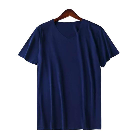 Men T-shirt Short Sleeves V Neck Slim M To 4XL Quick Dry Streetwear Solid Color Summer Casual Tee Shirt Top Sports Wear
