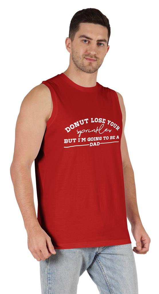 Inkmeso Men  s Tshirt   Donut Loose Your Sprinkles But I  m Going To Be A Dad   Graphic Tshirt For Pregnancy