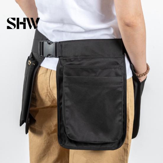 Outdoor Sport Waist Pouch Multi-function Belt Apron Bag for Outdoor, Large Capacity Multi-Pocket Hands Free Pouch, Adjustable Waistband Fanny