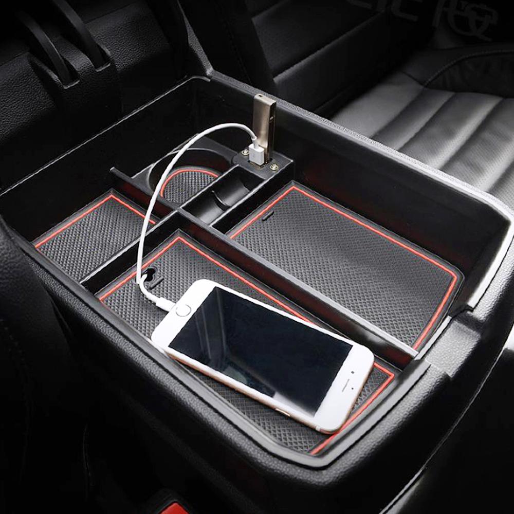 For Volkswagen VW Teramont Atlas 2017-2019 Central Console Armrest Container Storage Box Refit Holder Tray Car Stowing Tidying