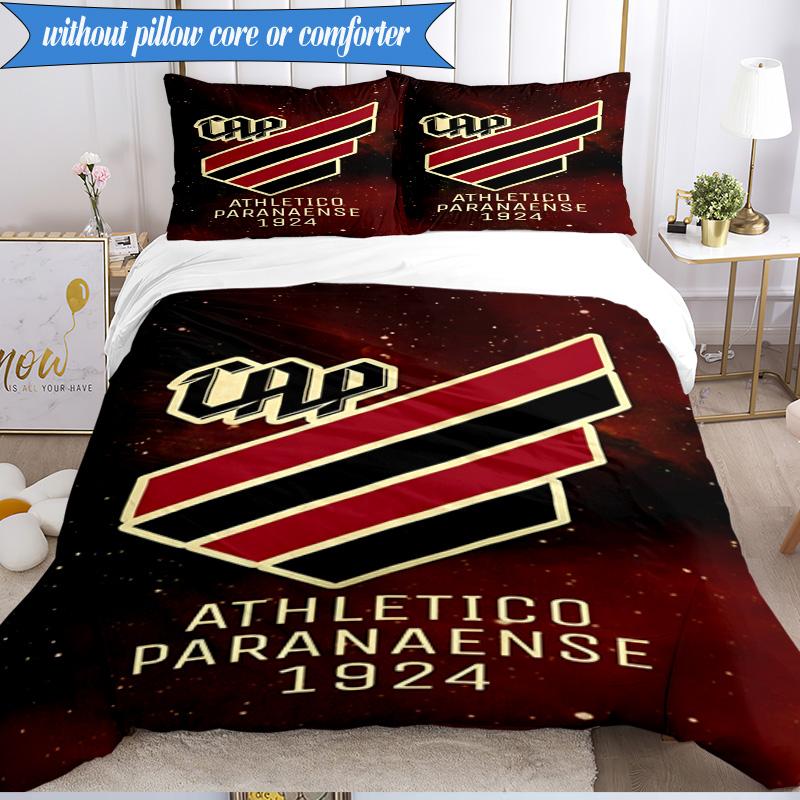 3PCS Athletico Paranaense Printed Soft Bedding Set,Including 1pc Duvet Cover And 2pcs Pillowcases Perfect for Bedroom, Dormitory, Fan gift